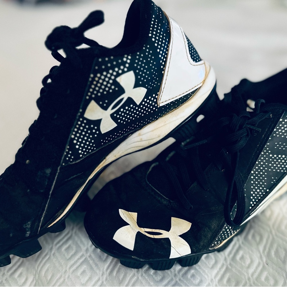 Under Armour Kids Black and White Shoes